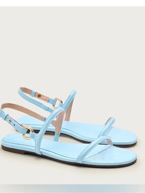 J.Crew Audrey Sandals in Patent Leather chateau blue size 7.5